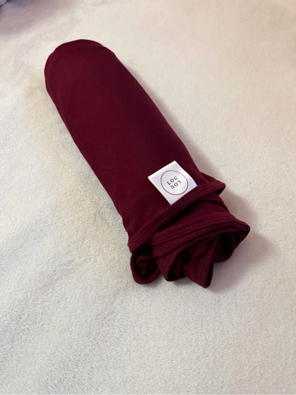 Lou Lou & Co burgundy swaddle